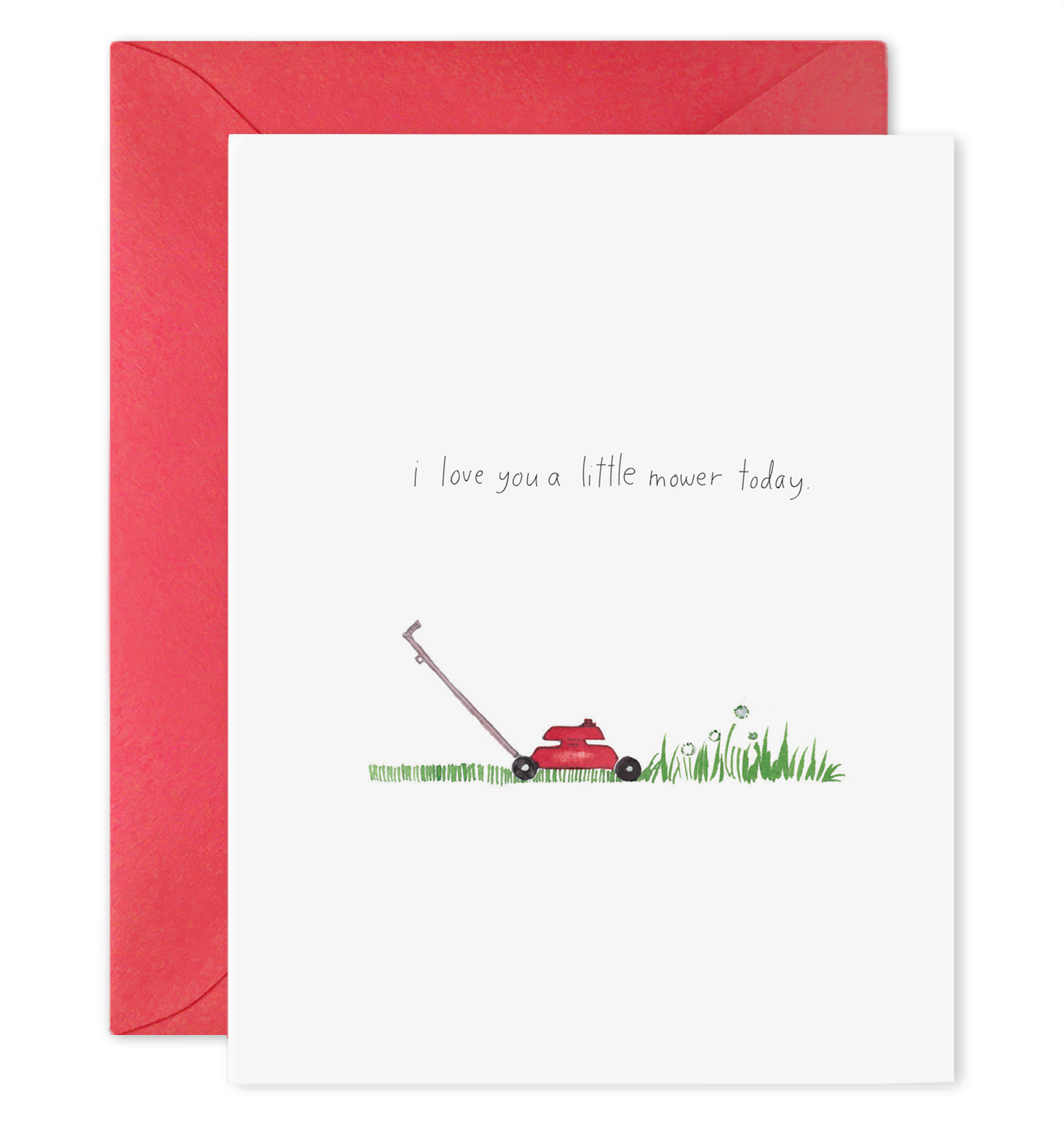 Love You A Little Mower | Father's Day Greeting Card