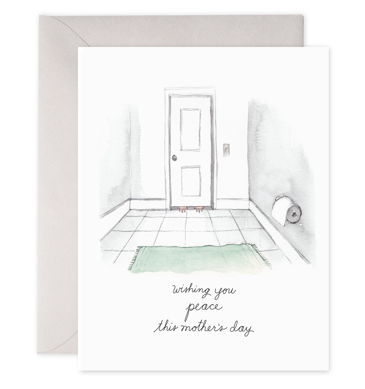 Bathroom Peace Card | Mother's Day Greeting Card