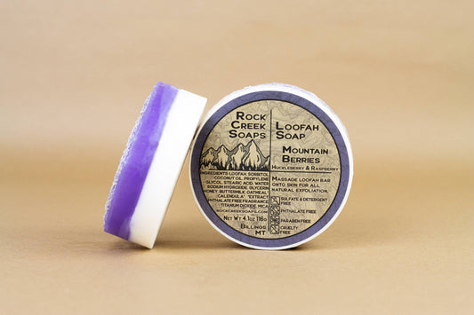 Mountain Berries Loofah Soap | Huckleberry & Rasberry