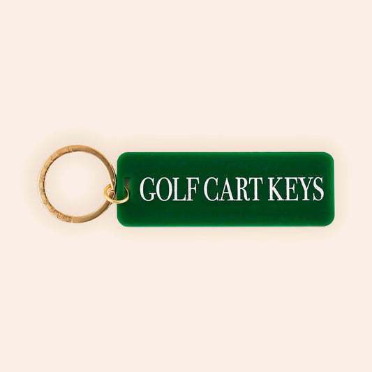 Golf Cart Keys Rectangle Keychain