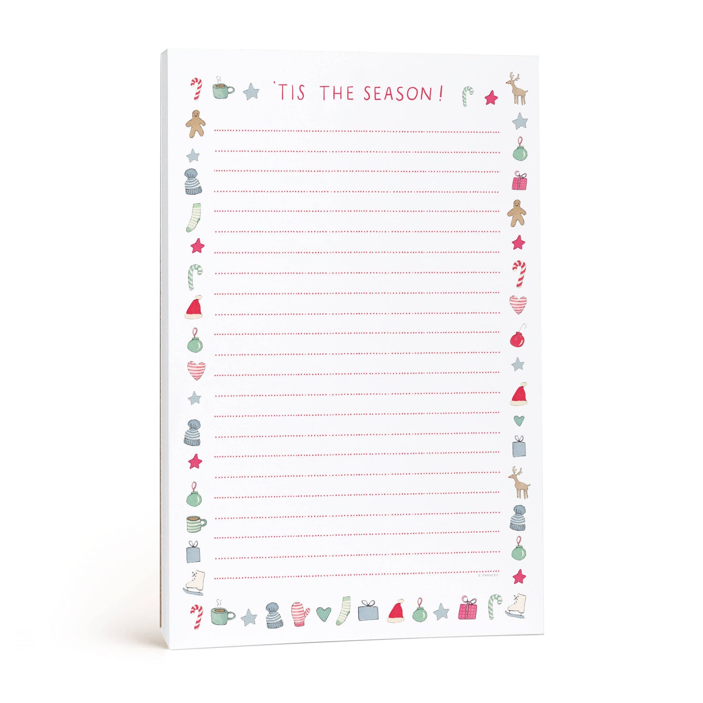 Merry Motif Notepad | Holiday Christmas List