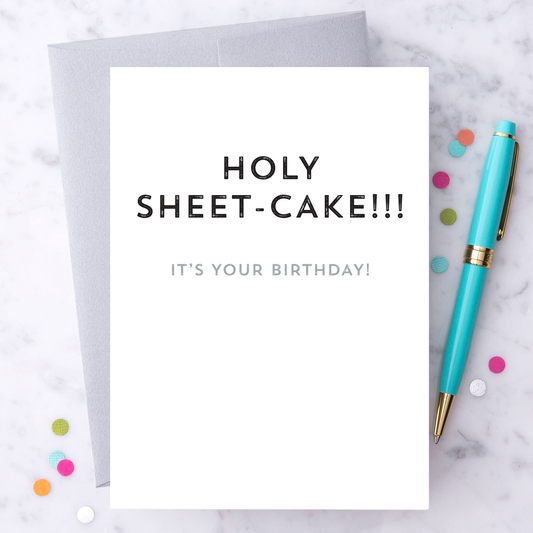 “Holy Sheet-Cake" Card