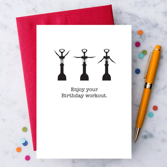 "Enjoy Your Birthday Workout" Card